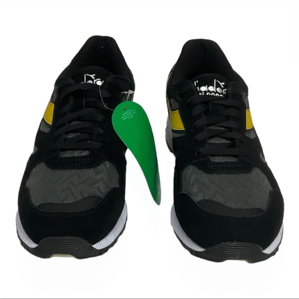 DIADORA Men's N9002 Lux 'Black Rich Gold' Sneaker Shoe NEW - Picture 5 of 7